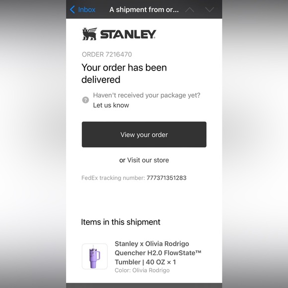 Stanley x Olivia Rodrigo, Quencher H2O Flowstate Tumbler with Straw, 40oz - Picture 11 of 11